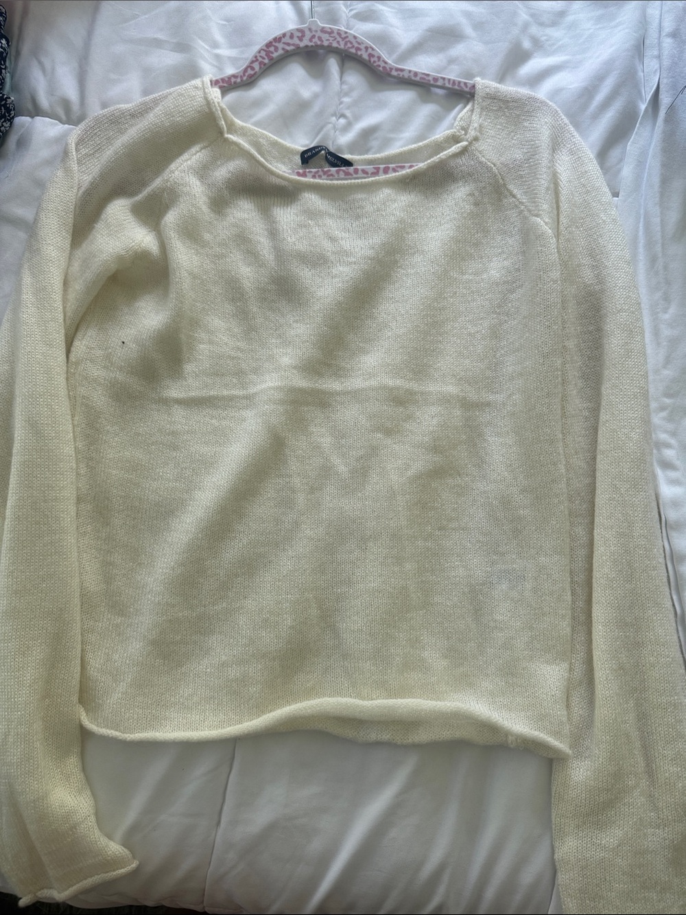 Brandy Melville Cream Lightweight Knit Sweater